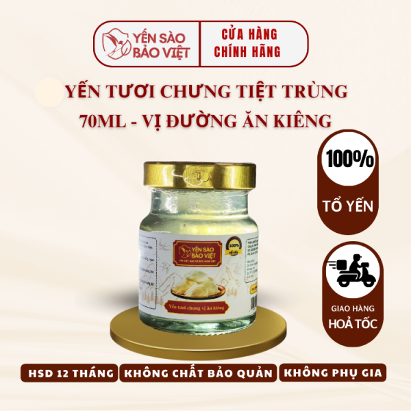 Yến tươi chưng sẵn vị đường ăn kiêng