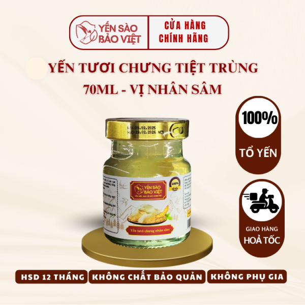 Yến tươi chưng nhân sâm