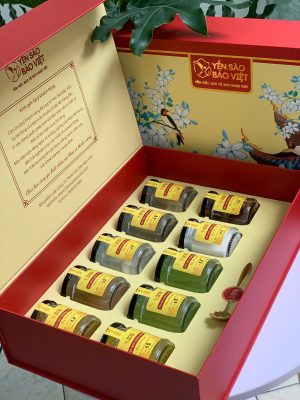 Hộp quà 10 hũ yến chưng nóng mix vị 120ml