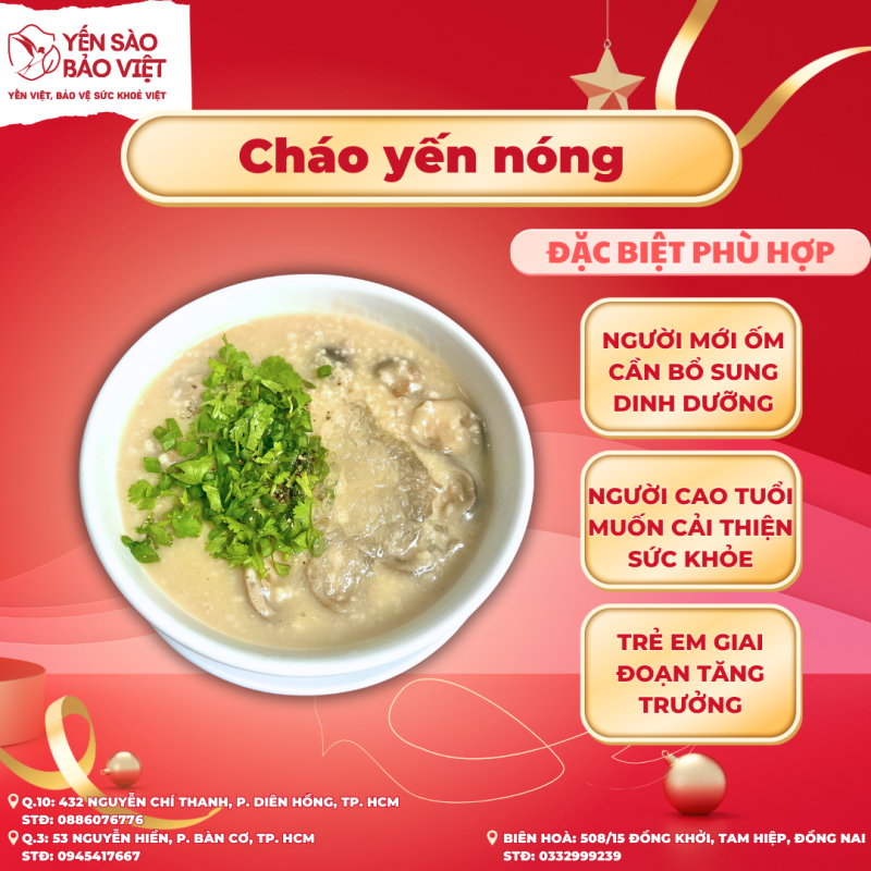 Thực phẩm phục hồi sức khỏe sau ốm: Vì sao cháo yến nóng là lựa chọn hàng đầu?