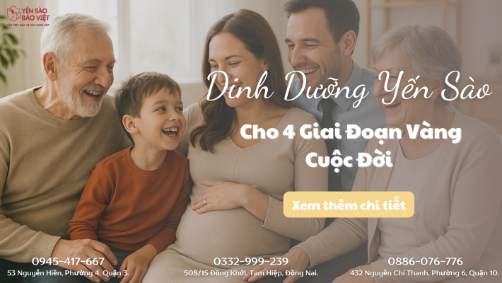KHÔNG CHỈ LÀ YẾN – Hướng Dẫn Dinh Dưỡng Yến Sào Cho 4 Giai Đoạn Vàng Của Cuộc Đời