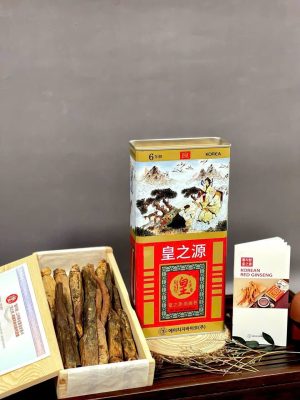 Sâm Khô Hộp Thiết HG Bio [10 Củ – 300 Gram] (Hồng Sâm Củ Khô Korean Red Ginseng)