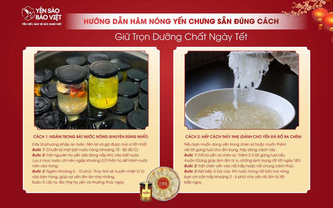 Hướng Dẫn Hâm Nóng Yến Chưng Sẵn Đúng Cách Giữ Trọn Dưỡng Chất Ngày Tết ❄️