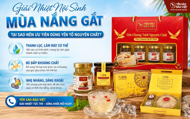 Giải Nhiệt Nội Sinh Mùa Nắng Gắt: Tại Sao Nên Ưu Tiên Dùng Yến Tổ Nguyên Chất?