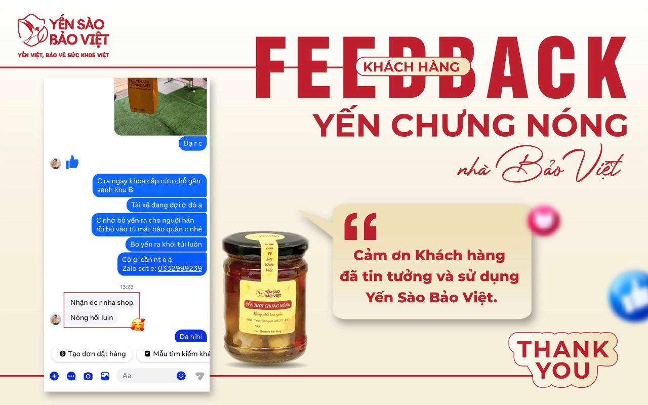 YẾN CHƯNG NÓNG BẢO VIỆT – GIAO NHANH, GIỮ TRỌN ĐỘ THƠM NGON