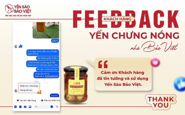 YẾN CHƯNG NÓNG BẢO VIỆT – GIAO NHANH, GIỮ TRỌN ĐỘ THƠM NGON