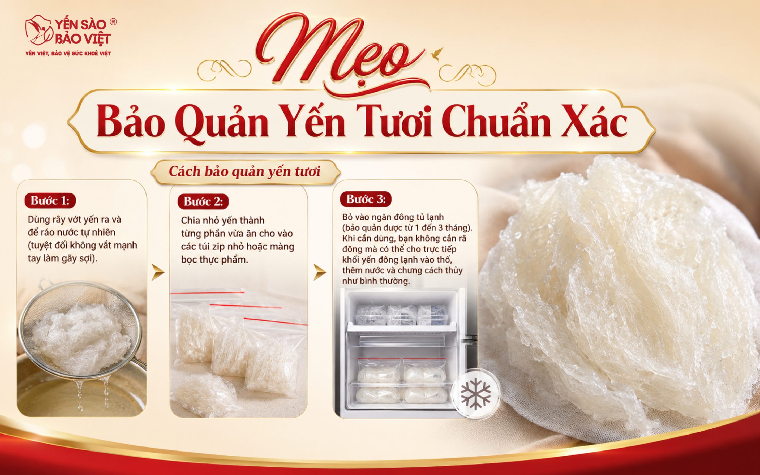 Ngâm Yến Lỡ Tay – Có Ngay Cách Giữ: Mẹo Bảo Quản Yến Tươi Chuẩn Xác