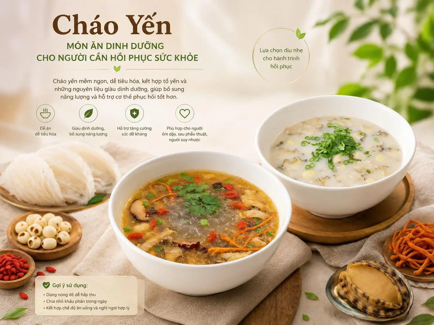 Cháo Yến – Món Ăn Dinh Dưỡng Cho Người Đang Hồi Phục