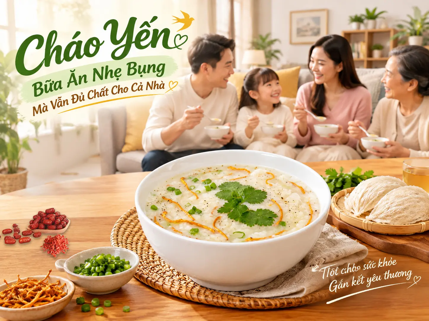 Cháo Yến: Bữa Ăn Nhẹ Bụng Mà Vẫn Đủ Chất Cho Cả Gia Đình