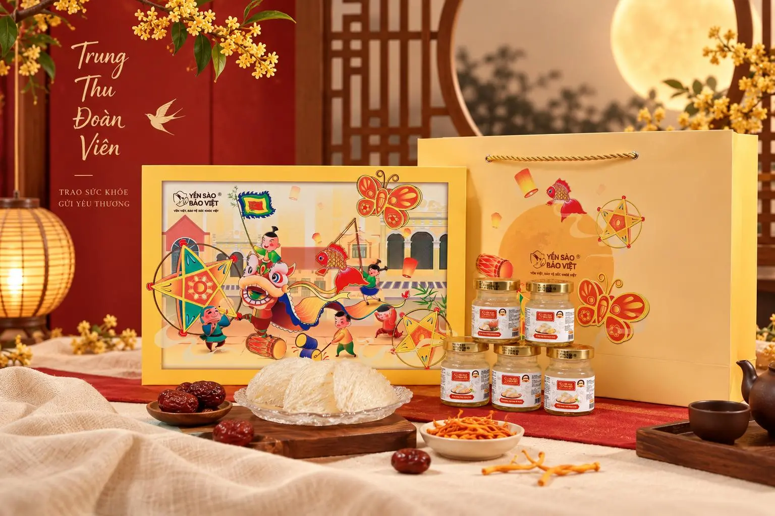 Set quà Trung Thu 2026 – Hội Cờ Lau, món quà gửi trọn yêu thương từ Yến Sào Bảo Việt